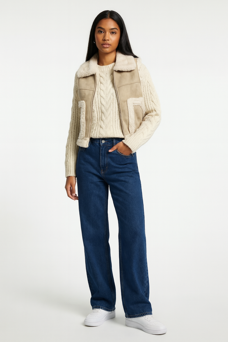 Faux Leather & Shearling Vest | Forever 21 Women