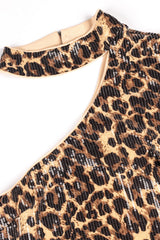 Sequin One-Shoulder Leopard Mini Dress | Forever 21 Women