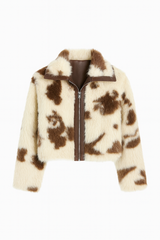 Faux Fur Cow Print Jacket | Forever 21 Women