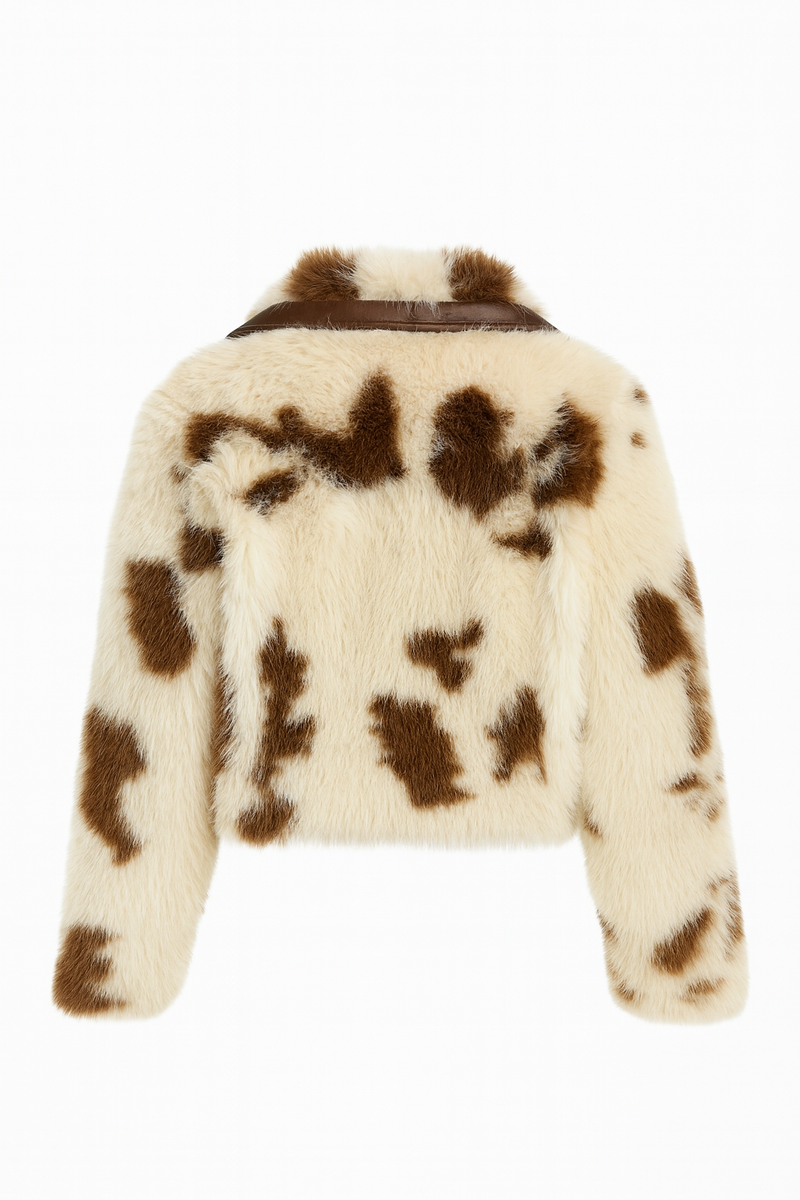 Faux Fur Cow Print Jacket | Forever 21 Women