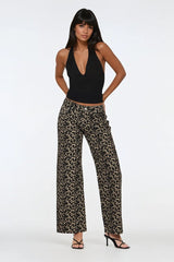 Leopard Print Low-Rise Wide-Leg Jeans | Forever 21 Women