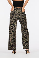 Leopard Print Low-Rise Wide-Leg Jeans | Forever 21 Women