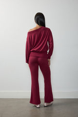 Off-The-Shoulder Top & Flare Pants Set | Forever 21 Women