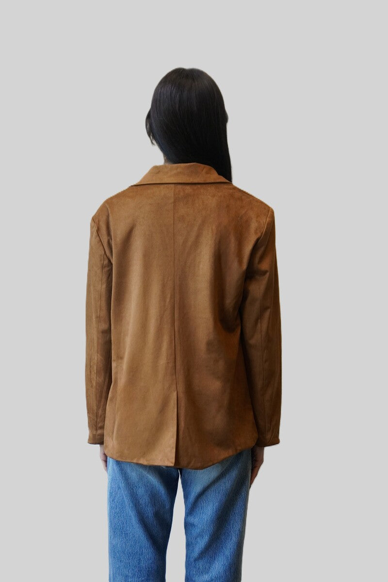 Faux Suede Button-Front Blazer Jacket | Forever 21 Women