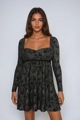 Long-Sleeve Metallic Baby Doll Mini Dress | Forever 21 Women