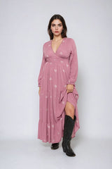 Floral-Embroidered Tiered Maxi Dress | Forever 21 Women