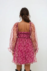 Floral Print Organza Mini Dress | Forever 21 Women