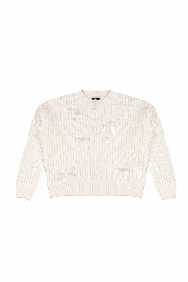 Ribbon Bow Cropped Sweater | Forever 21 Women
