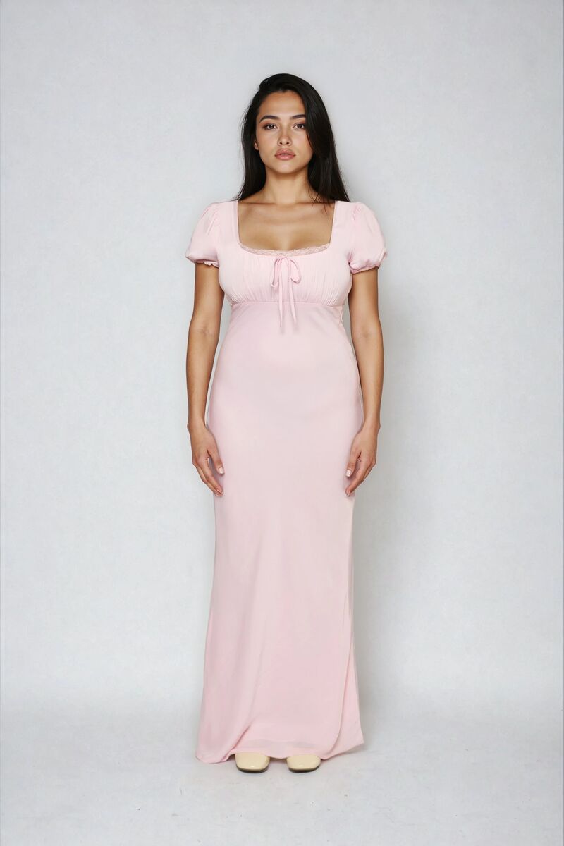 Puff-Sleeve Satin Maxi Dress | Forever 21 Women