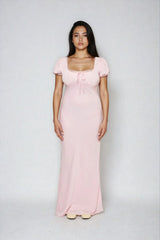Puff-Sleeve Satin Maxi Dress | Forever 21 Women