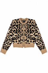 Leopard Lace-Up Bow Cardigan Sweater | Forever 21 Women