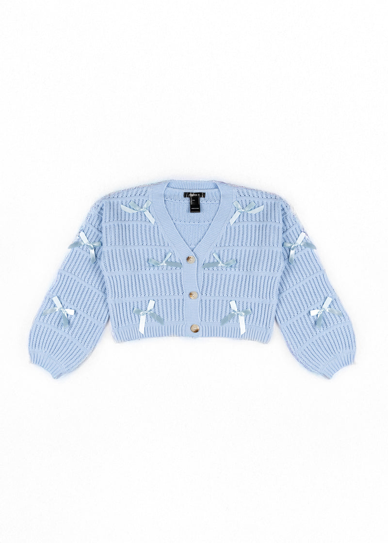 Ribbon Bow Cropped Cardigan Sweater | Forever 21 Women