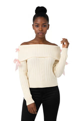 Off-The-Shoulder Ribbon Sweater | Forever 21 Women