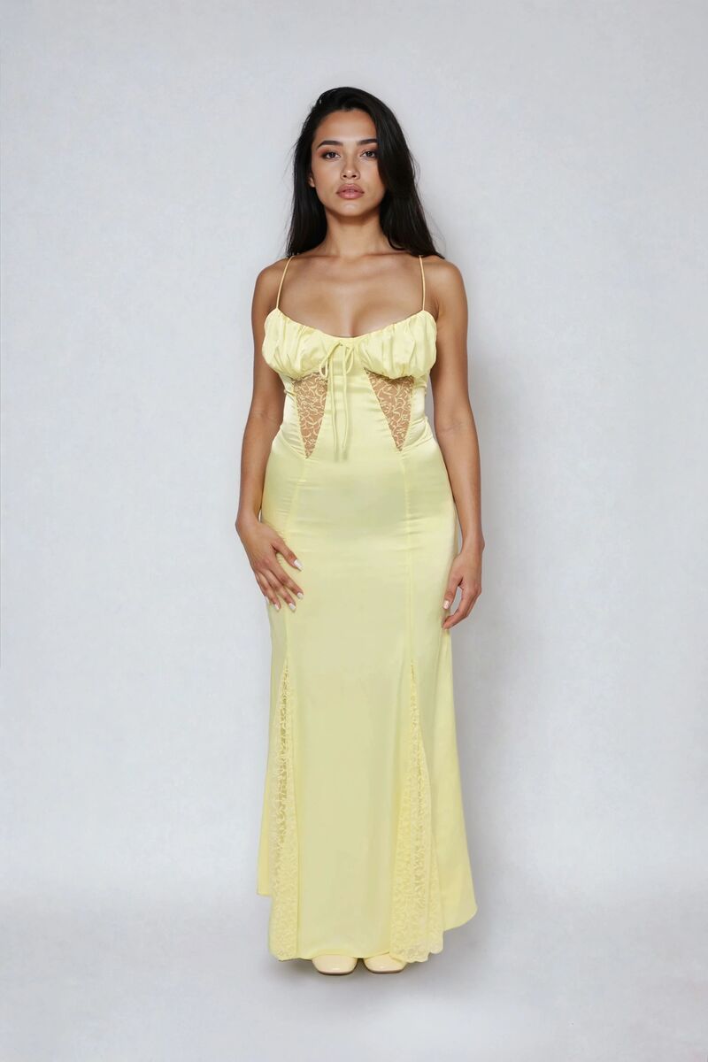 Satin Lace-Panel Maxi Dress | Forever 21 Women