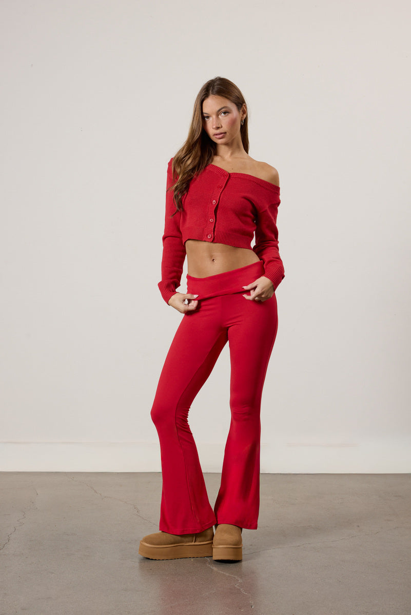 Flawless Foldover Flare Leggings | Forever 21 Women