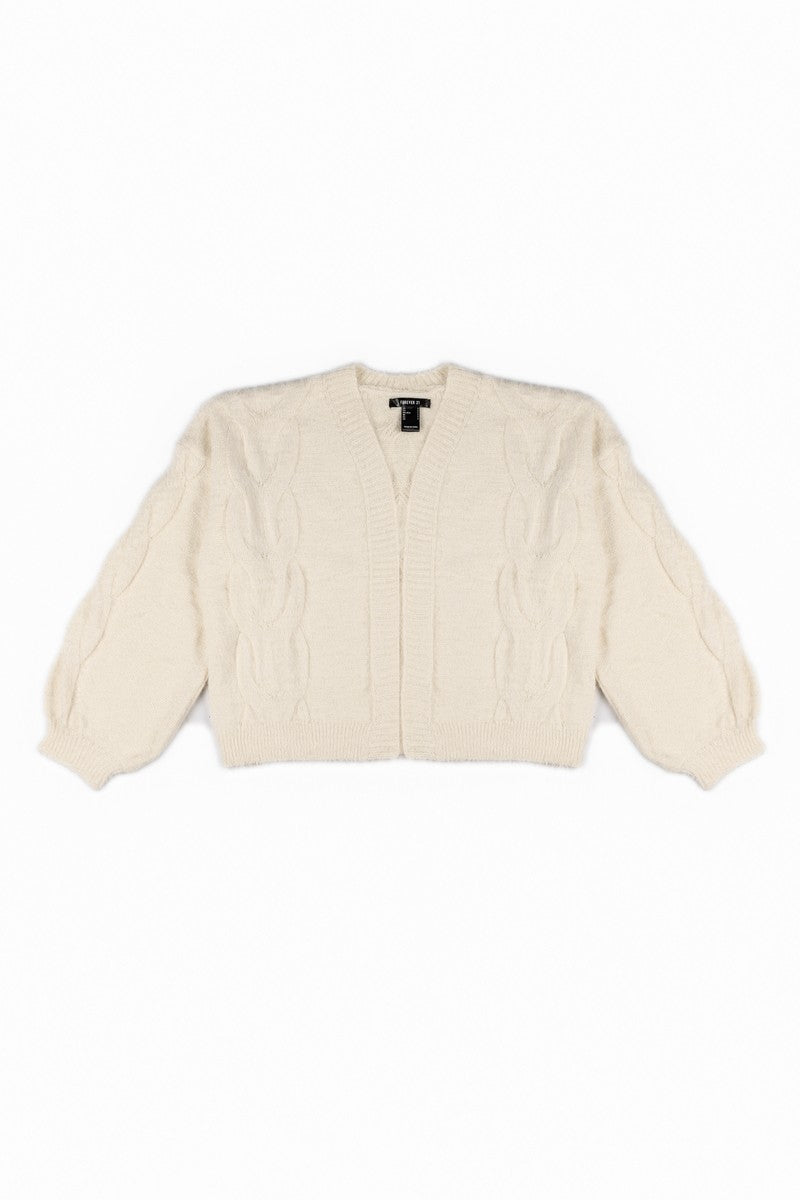 Fuzzy Open-Front Cardigan Sweater | Forever 21 Women