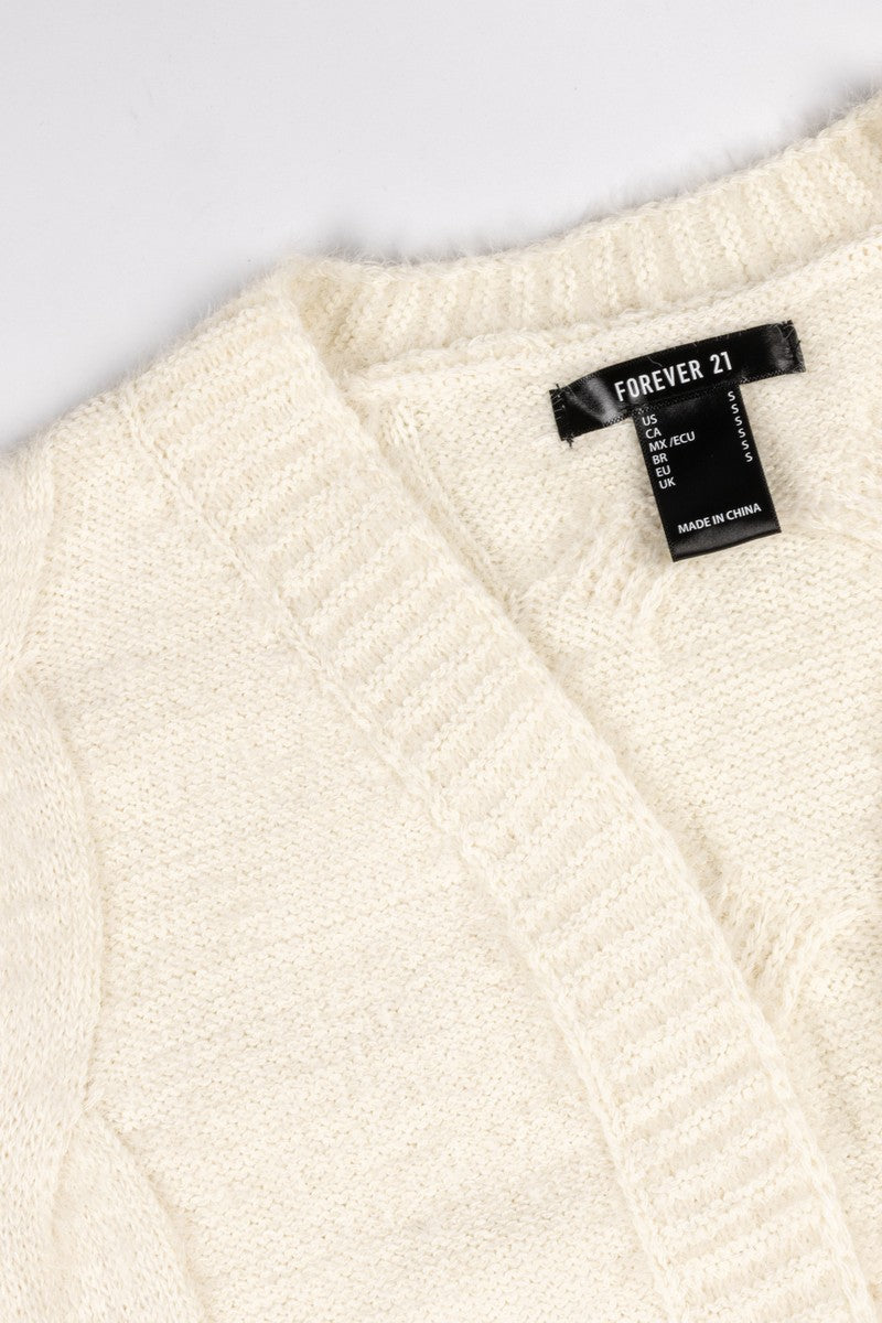 Fuzzy Open-Front Cardigan Sweater | Forever 21 Women