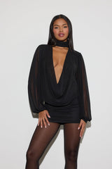 Plunging Cowl Neck Mini Dress | Forever 21 Women