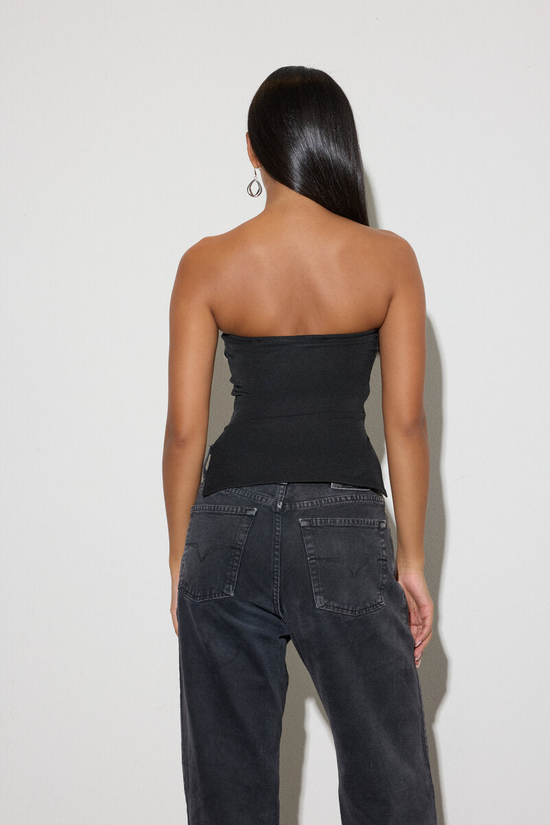 Rhinestone-Studded Split-Hem Tube Top | Forever 21 Women