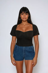 Jersey Knit Puff-Sleeve Top | Forever 21 Women