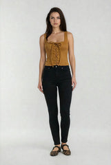 Faux Suede Lace-Up Corset Top | Forever 21 Women