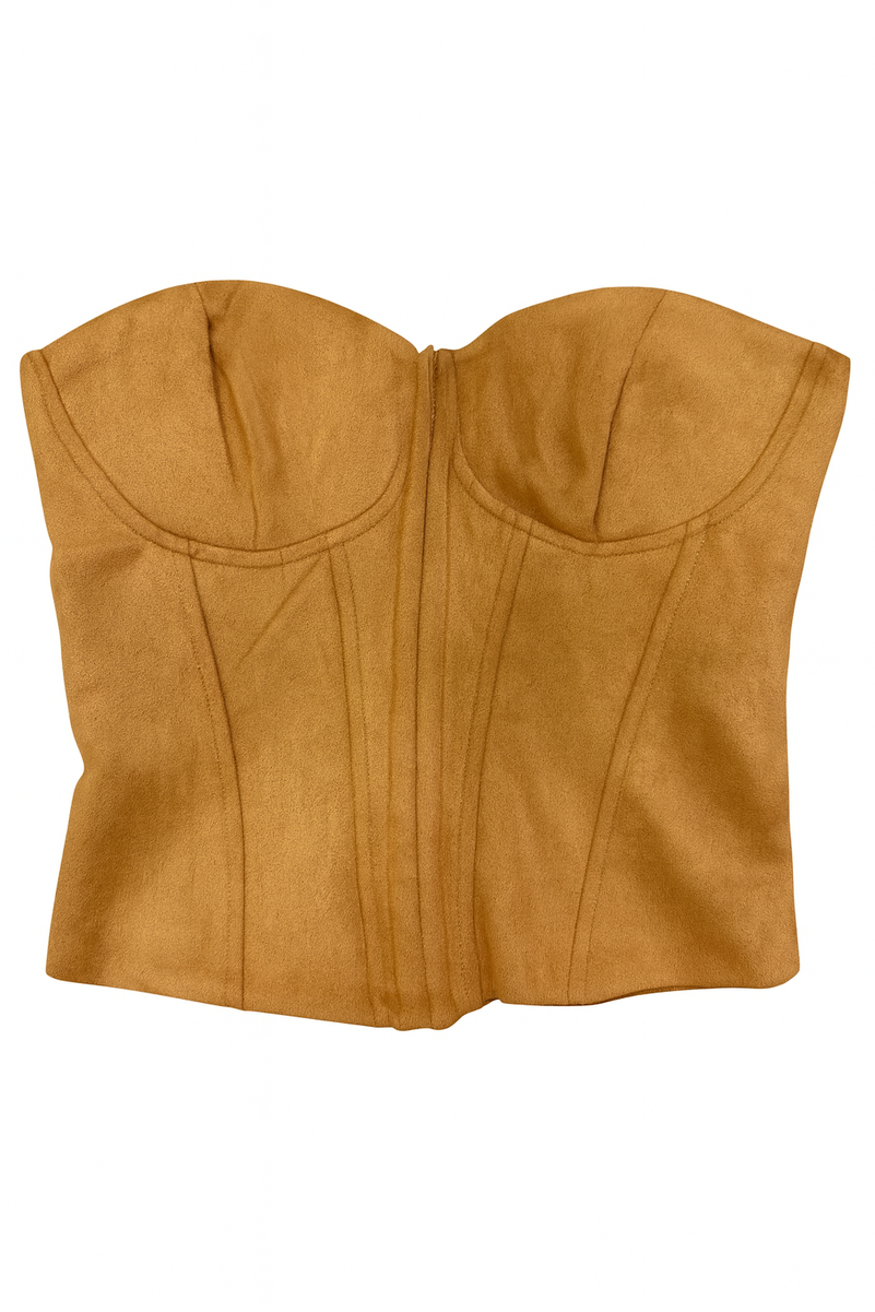 Faux Suede Strapless Bustier Top | Forever 21 Women