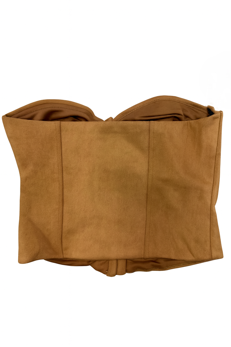 Faux Suede Strapless Bustier Top | Forever 21 Women