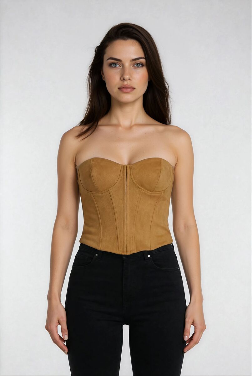 Faux Suede Strapless Bustier Top | Forever 21 Women
