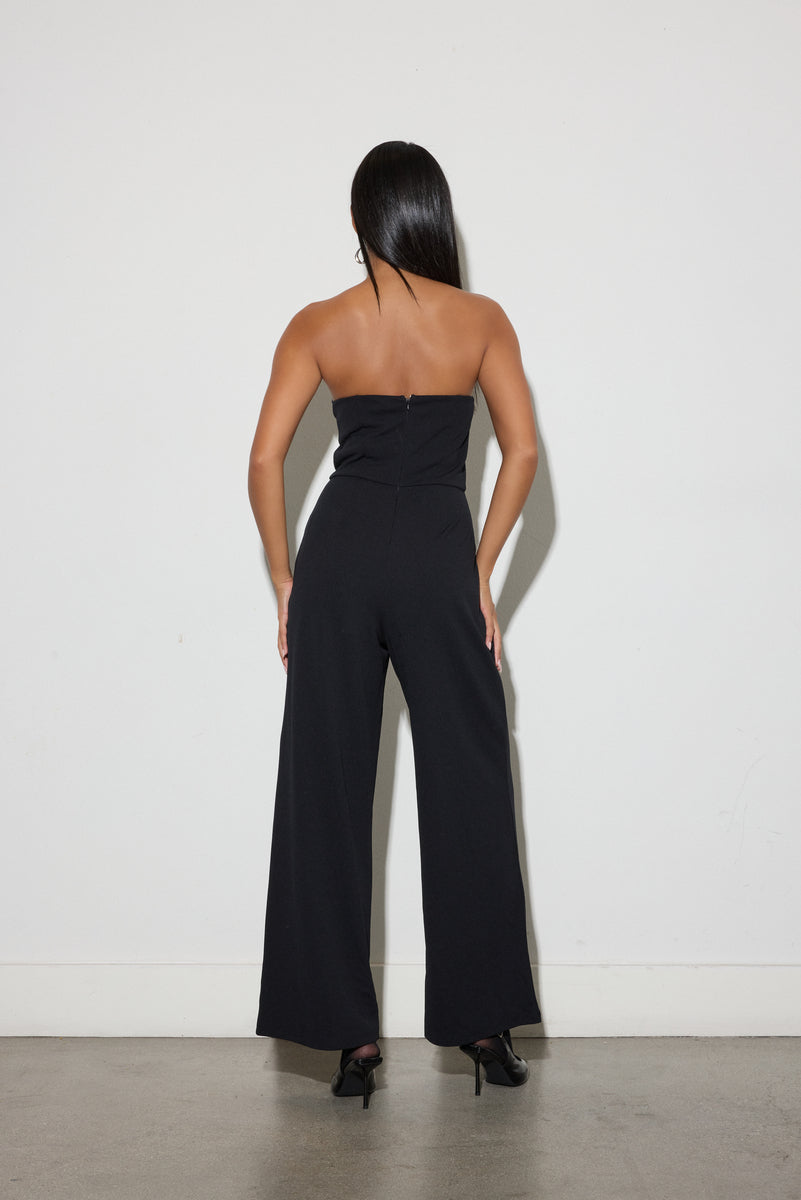Rhinestone-Trim Strapless Jumpsuit | Forever 21 Women