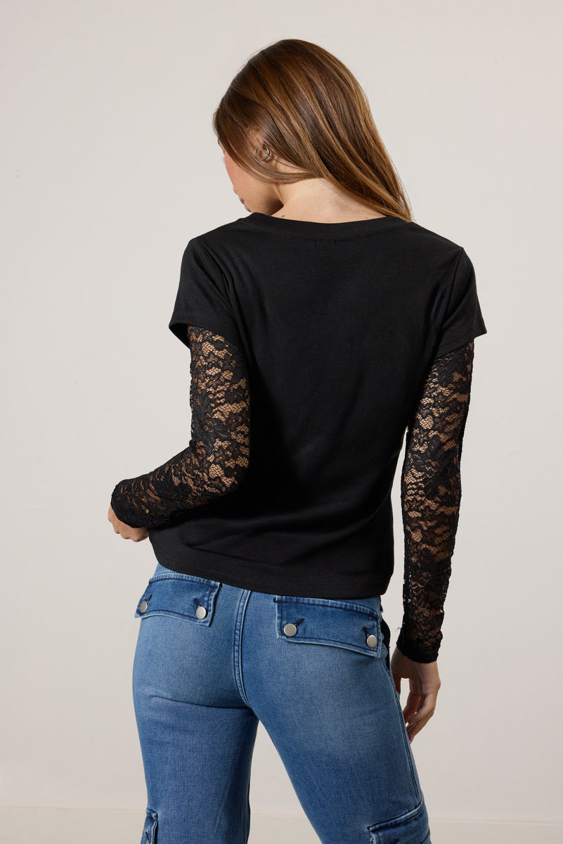 Lace-Sleeve Layered Top | Forever 21 Women