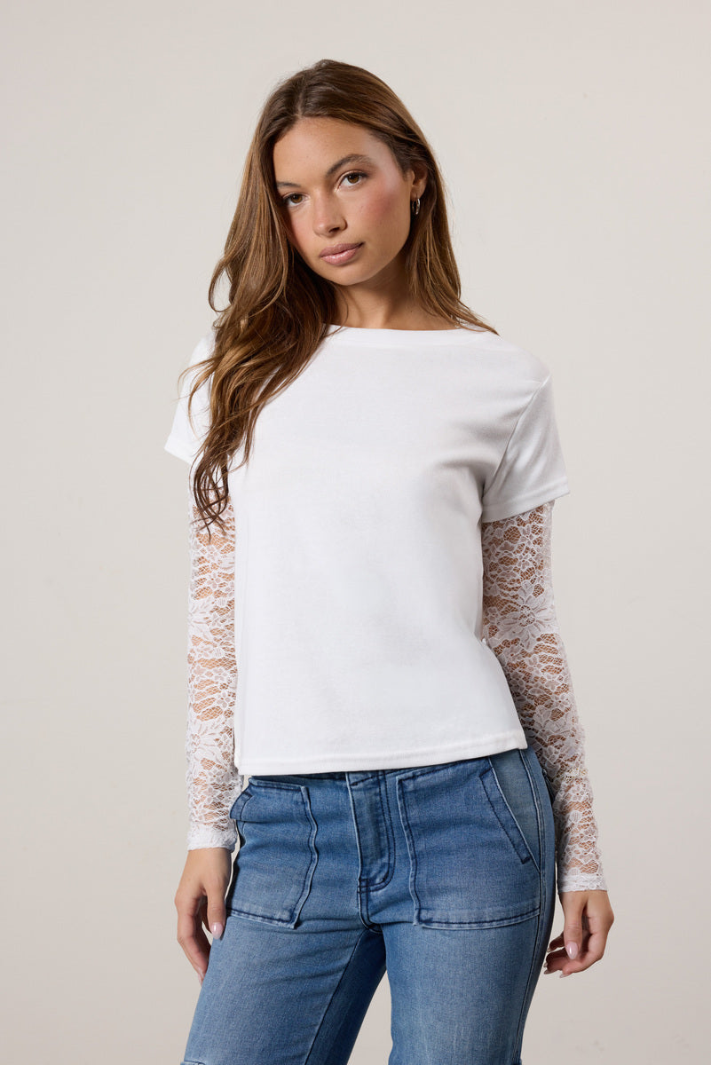 Lace-Sleeve Layered Top | Forever 21 Women