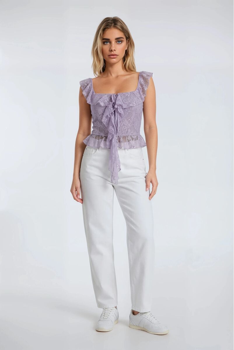 Ruffle Lace Cropped Top | Forever 21 Women