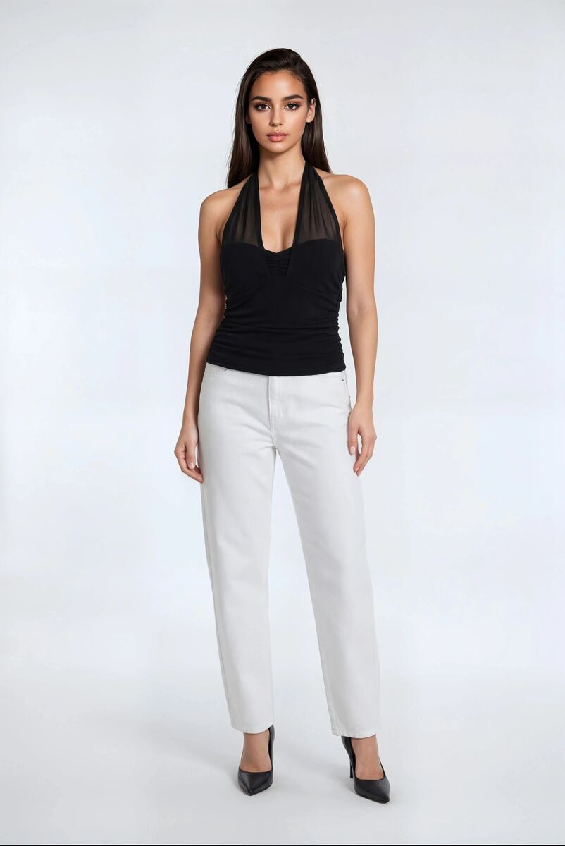 Mesh Sweetheart Cropped Halter Top | Forever 21 Women