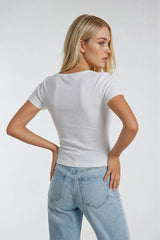 Ribbed Lace-Trim Bow Top | Forever 21 Women