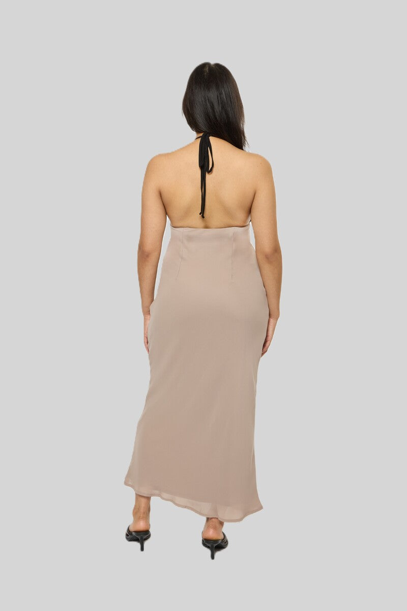 Lace Halter Crepe Maxi Dress | Forever 21 Women