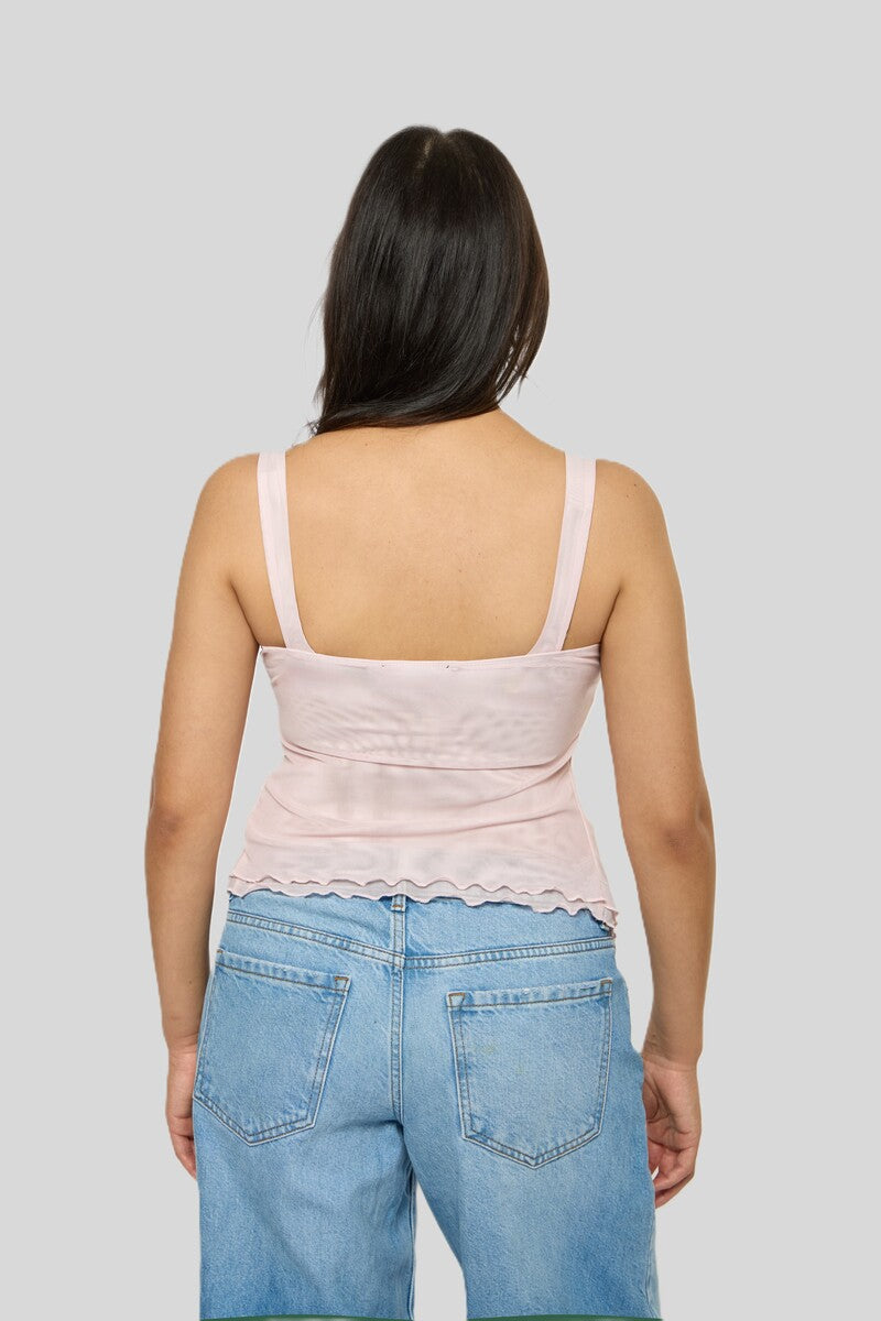 Twist-Front Mesh Tank Top | Forever 21 Women