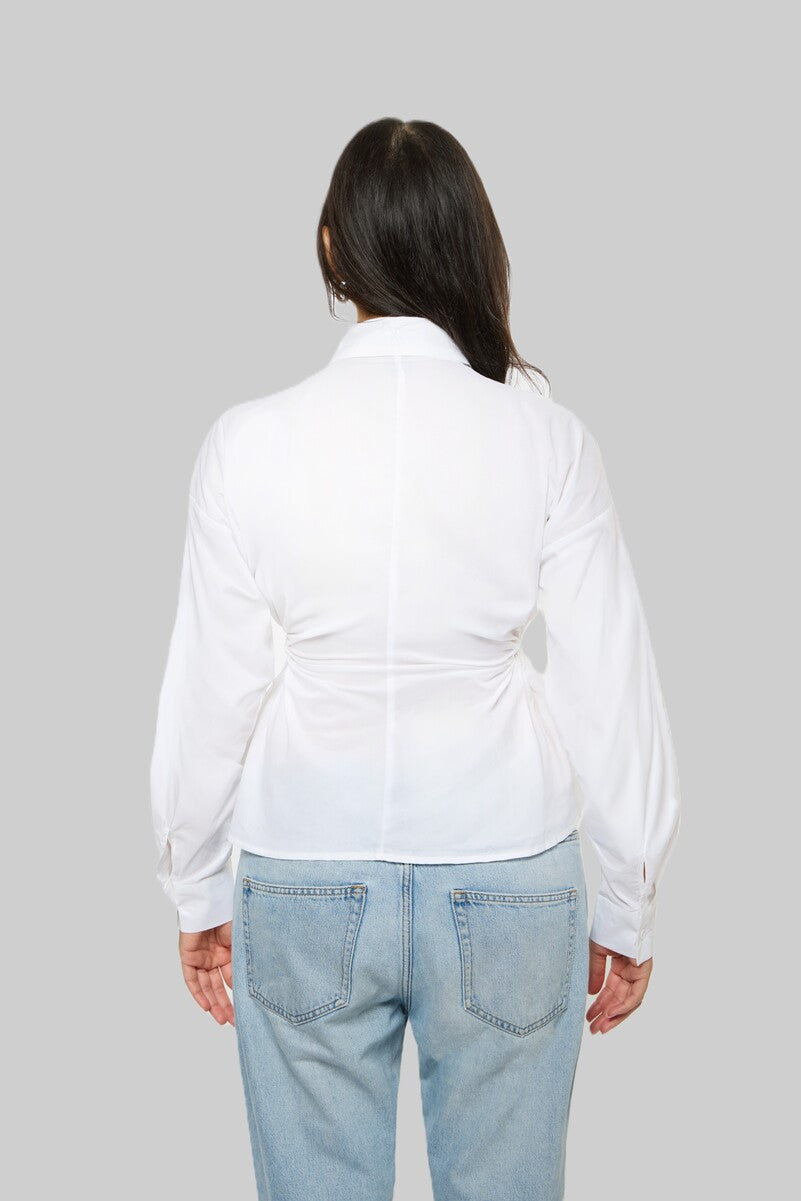 Cinched Cutout Button-Up Shirt | Forever 21 Women