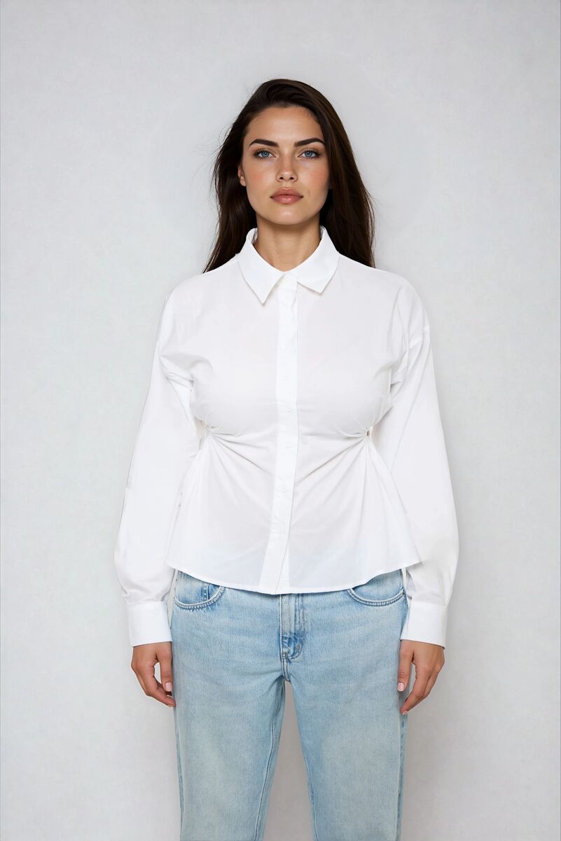 Cinched Cutout Button-Up Shirt | Forever 21 Women