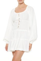 Peasant-Sleeve Mini Dress | Forever 21 Women