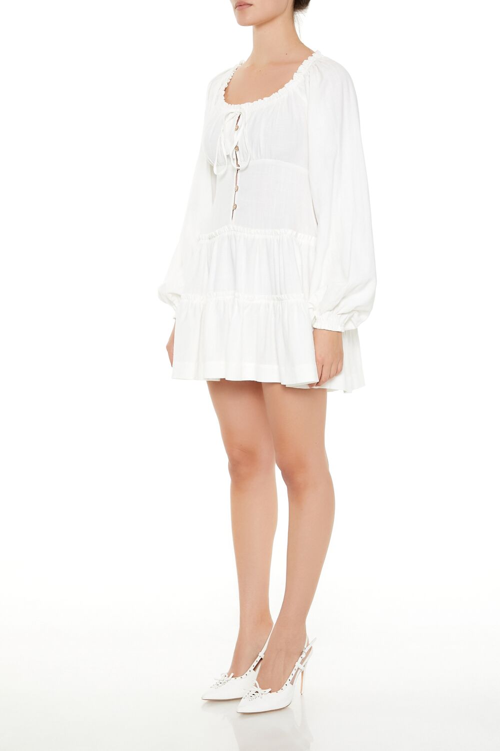Peasant-Sleeve Mini Dress | Forever 21 Women
