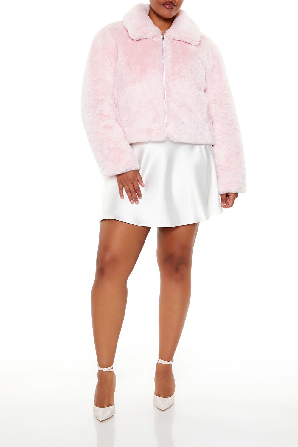 Plus Size Faux Fur Zip-Up Coat | Forever 21 Women