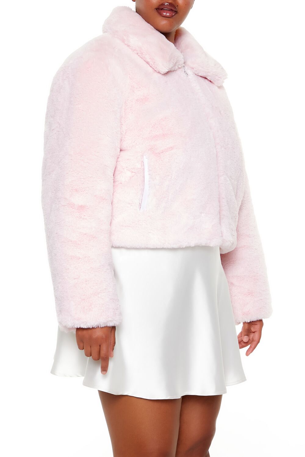 Plus Size Faux Fur Zip-Up Coat | Forever 21 Women