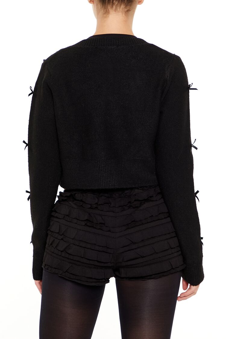 Bow & Faux Pearl Cardigan Sweater | Forever 21 Women