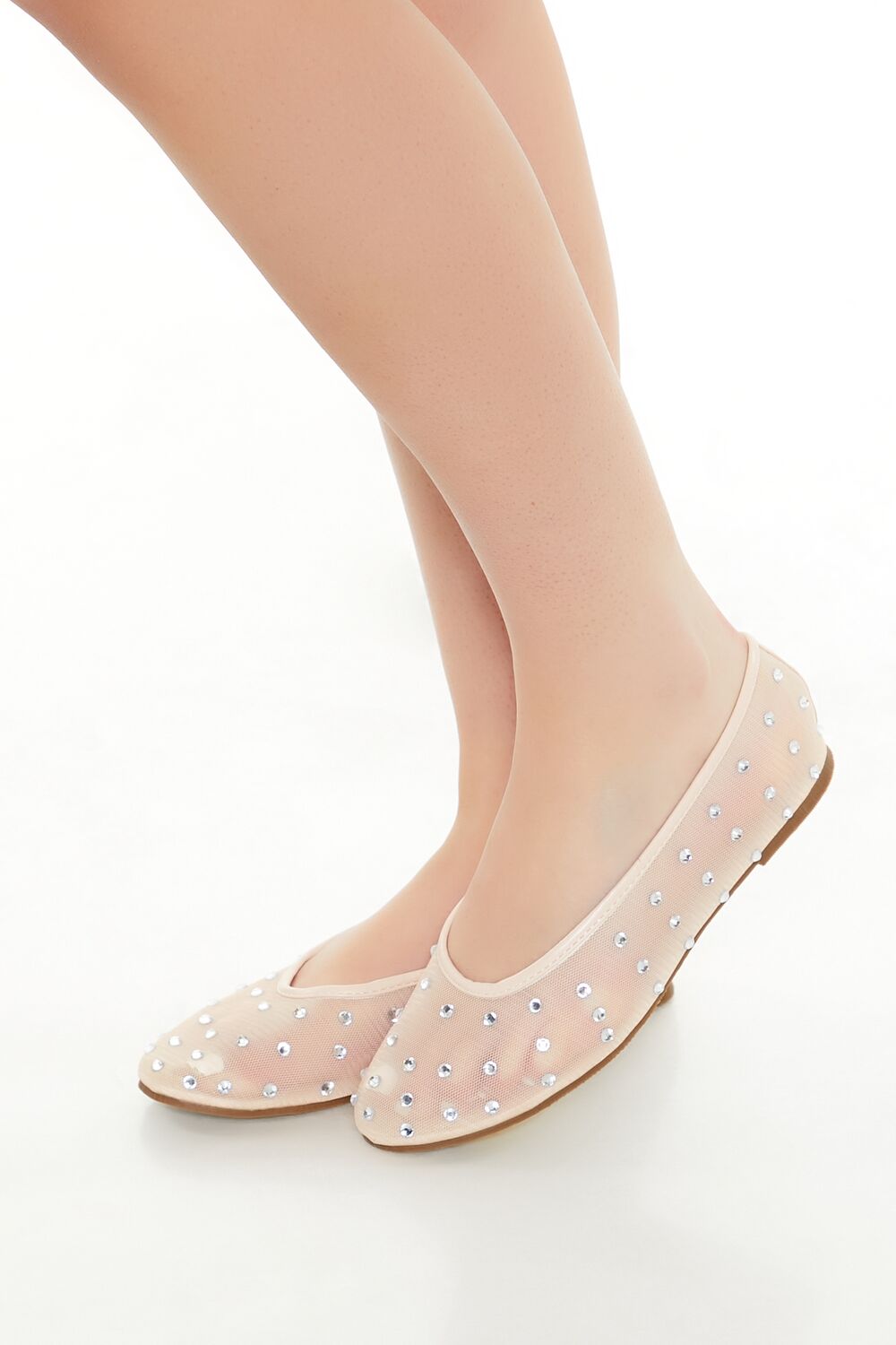 Sheer Rhinestone Ballet Flats | Forever 21 Women