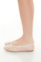 Sheer Rhinestone Ballet Flats | Forever 21 Women