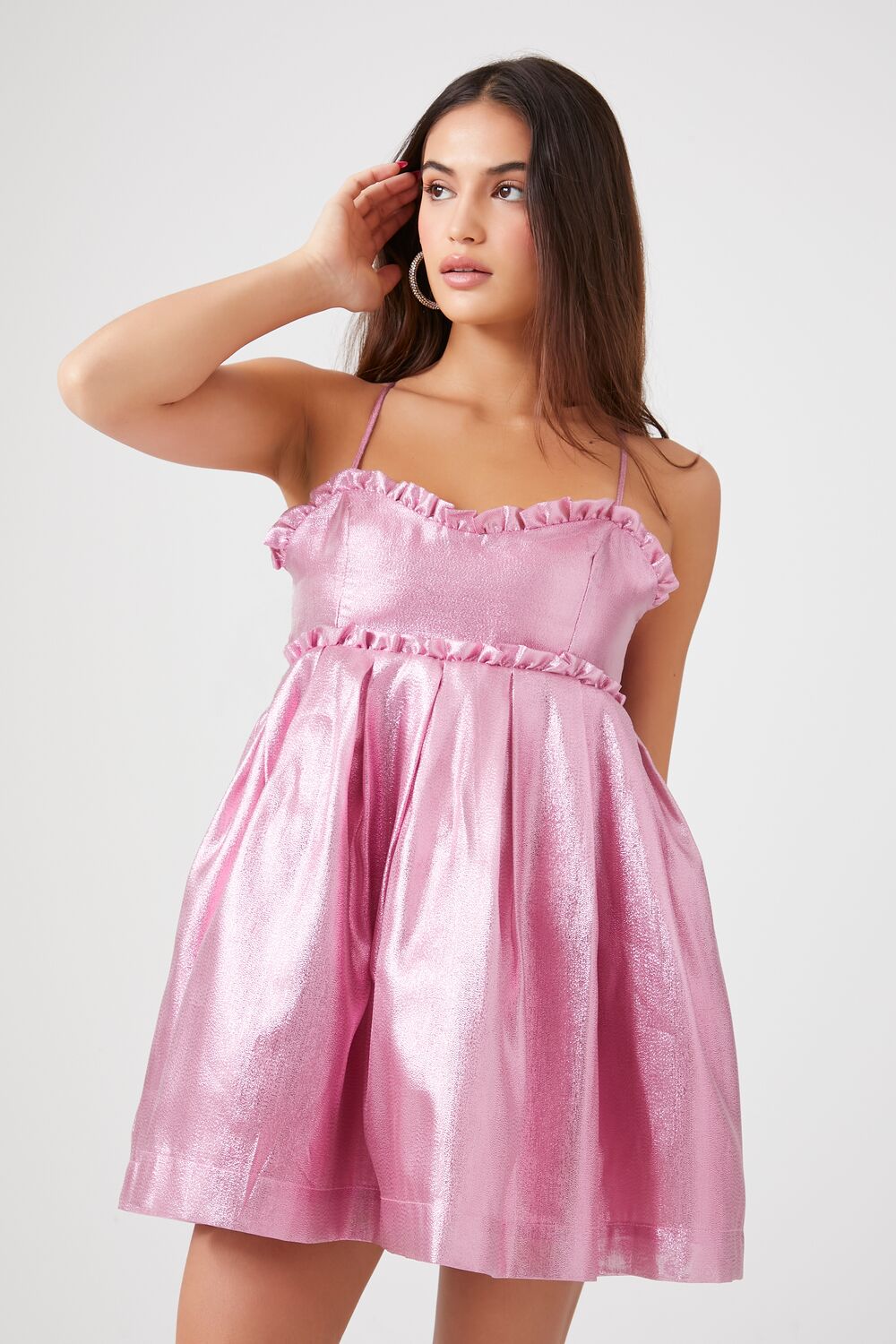 Metallic Bow Babydoll Dress | Forever 21 Women
