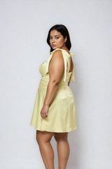 Plus Size Satin Bow-Strap Mini Dress | Forever 21 Women