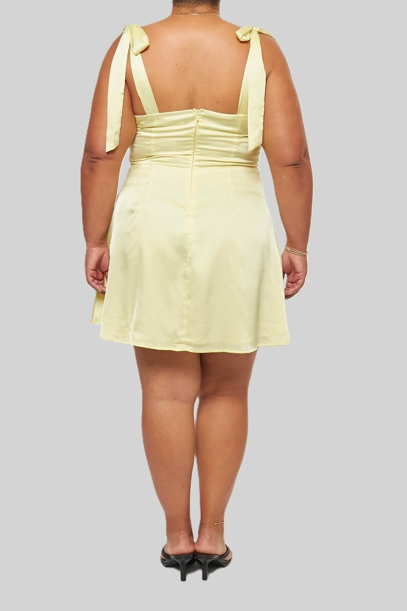 Plus Size Satin Bow-Strap Mini Dress | Forever 21 Women