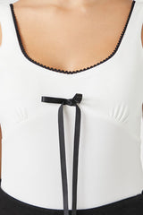 Bow Ricrac-Trim Bodysuit | Forever 21 Women