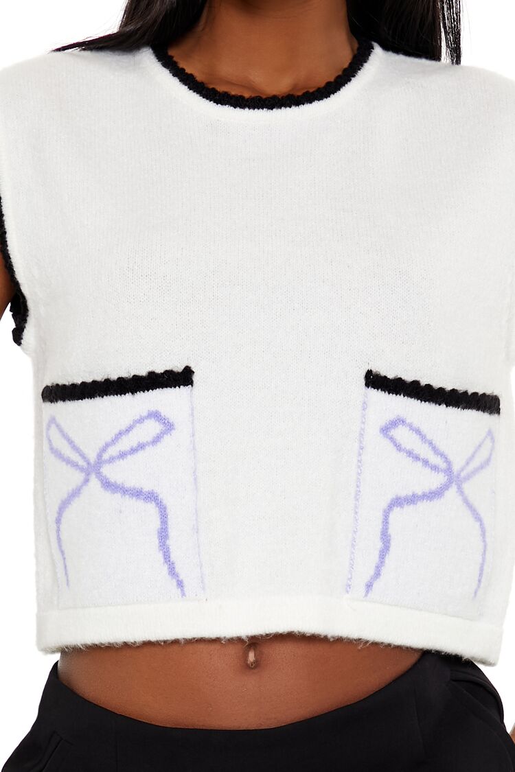 Cropped Bow Sweater Vest | Forever 21 Women